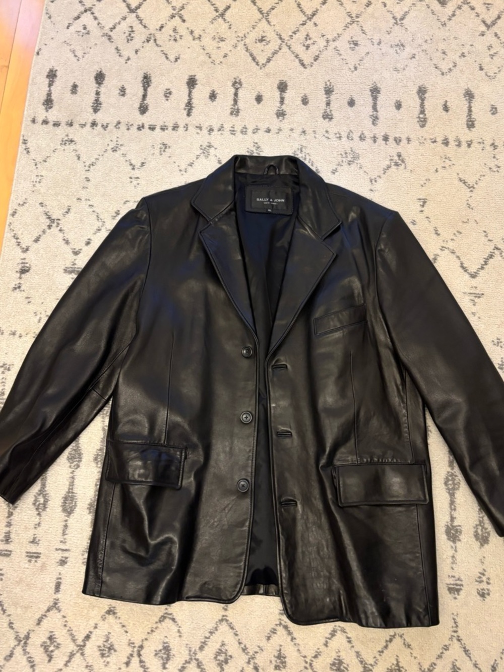Sally & John Men's Leather Coat XL
